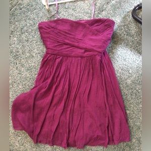Strapless Fuschia J Crew dress size 12, in great condition